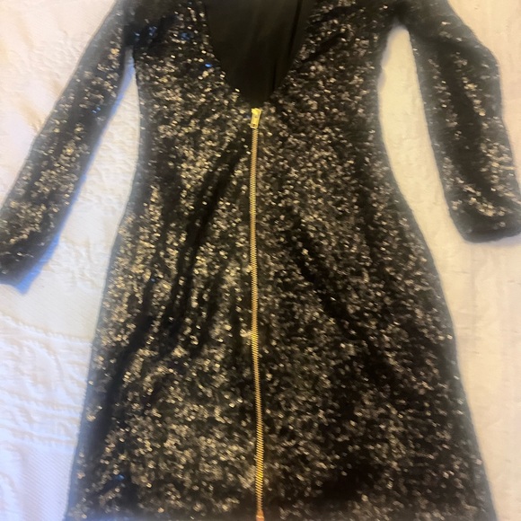 Dress the Population Black Sequin Long Sleeve Dress - Picture 8 of 10